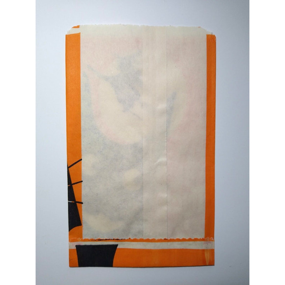 Halloween Trick Or Treat Candy Goodie Bag Full Moon Witch Flying On Broom - Picture 2 of 2